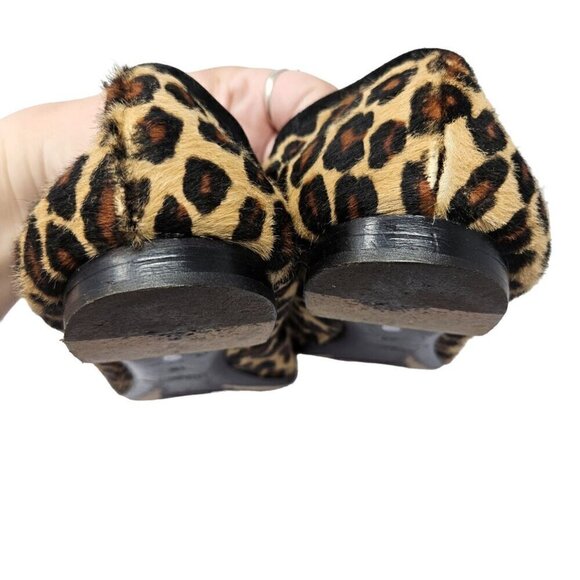AGL Monika Cap Toe Ballet Flats Shoes Leopard Print Women’s Size 10 Calf Hair - Picture 5 of 13